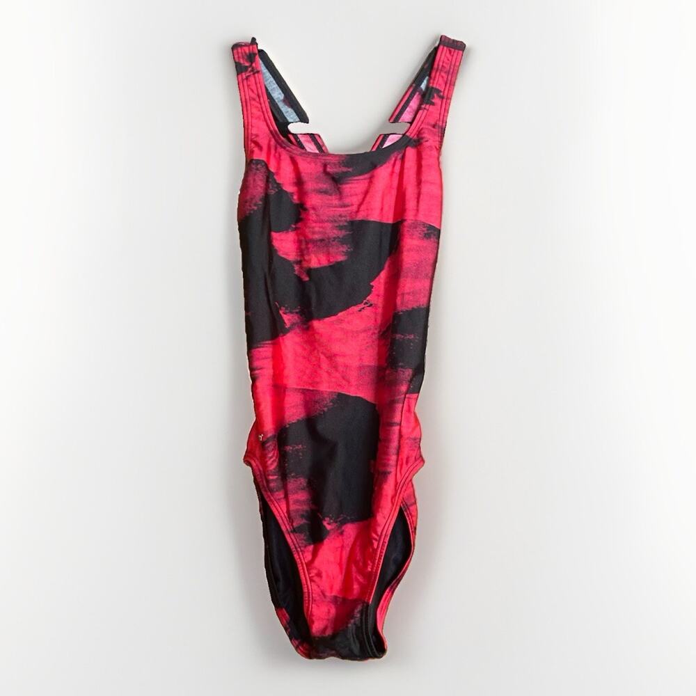 Speedo Powerflex Eco Women’s Natural Wonder Crossback Red Black Size 10/36